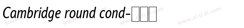 Cambridge round cond字体转换